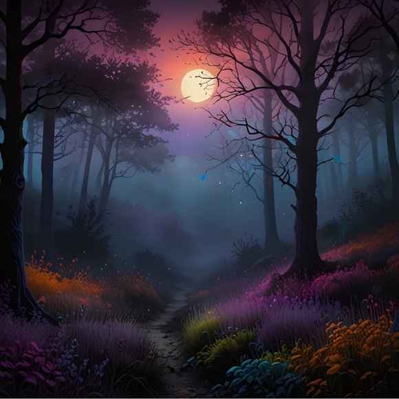 Mystical forest HD metal wall art print 4 x 6 inches - Picture 1 of 4